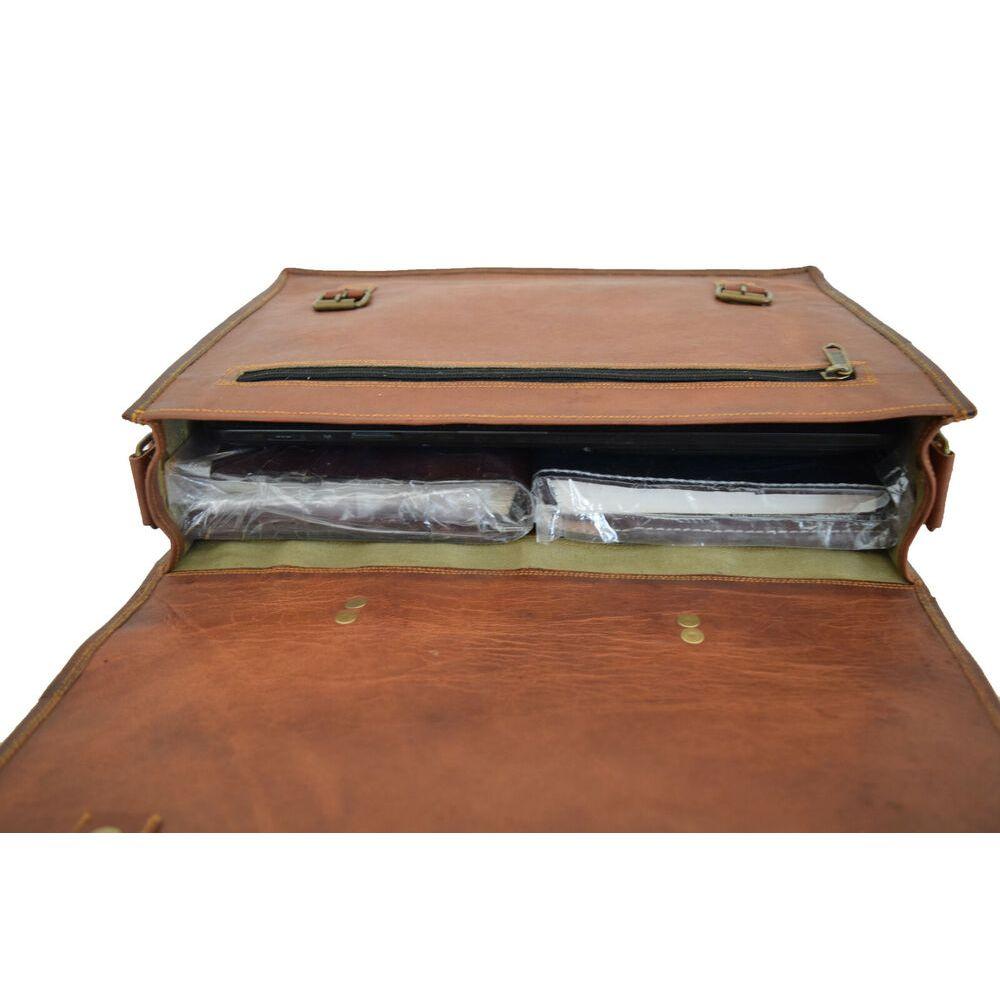 17 v kožené brašně Messenger Bag Aktovka na notebook Kancelářské školní tašky přes rameno