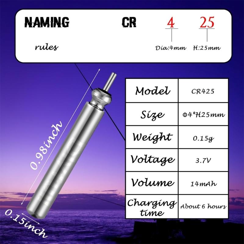 Waterproof LED Fishing Light With Rechargeable Battery Fishing Float Light For Night Fishing In Lake Rivers And Sea
