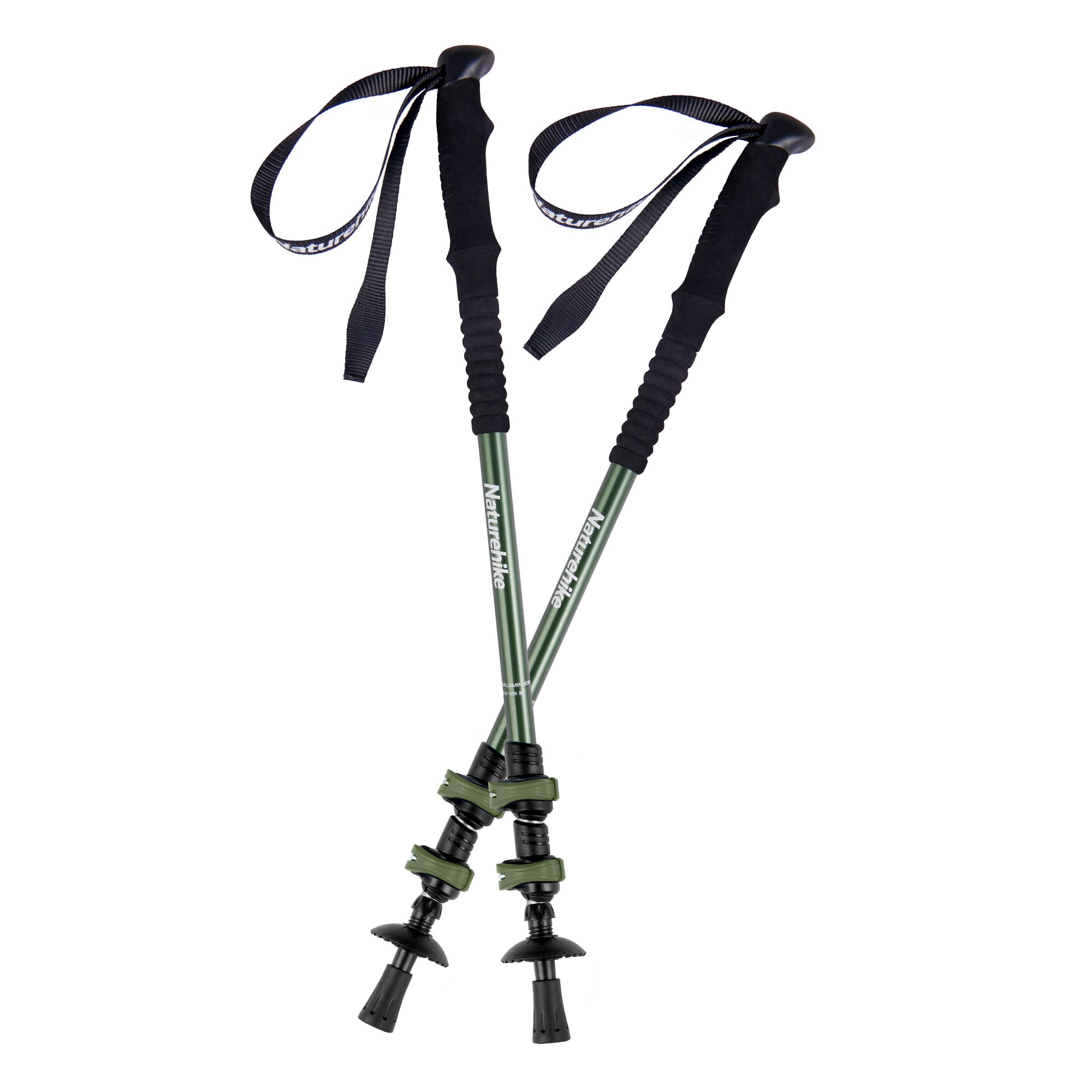

Naturehike Official Shop Trekking Poles Climbing Poles Set of 2 Made of Aluminum Walking Pole Lightweight Rubber Cover with Mud Basket Hanging Outdoor