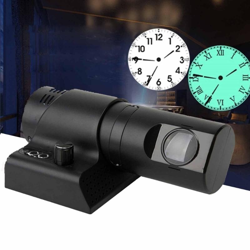 LED Analog Projection Clock with Roman and Arabic Numerals Dials Adjustable Brightness for Easy Nighttimes Viewing