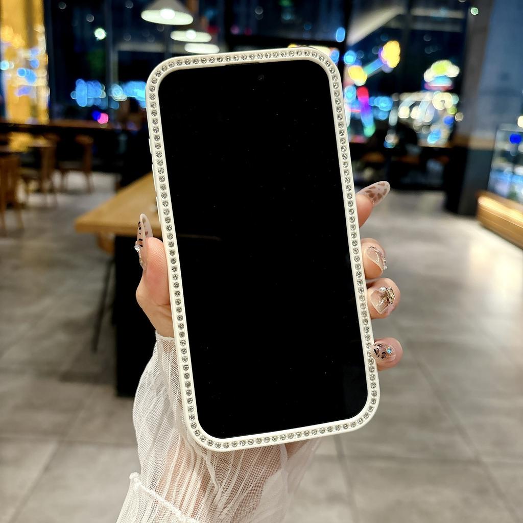The new double-sided flash diamond is suitable for iPhone17Promax mobile phone case, Apple 17air anti-drop 15/11 set.