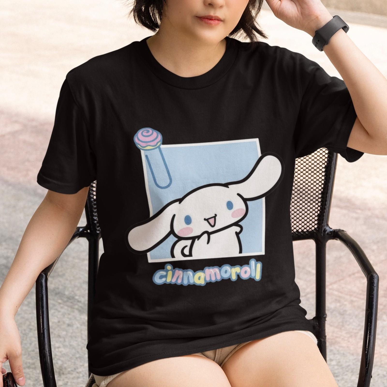 Sanrio Cinnamoroll T-Shirt Kawaii Puppy Graphic Tee Cute Anime Style Unisex Top S