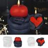 3D Snake Heart Candle Mould Silicone Molds Crafting Supplies Castings Molds Handmade Plasters Molds Easy Release