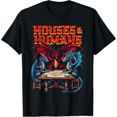 Houses and Humans Vintage Retro 90s Funny Gamer Gaming T-Shirt
