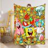 Throw Blankets for Beds Kawaii S-Spongebob All year Blanket Bedspread on the Bed Bedspreads and Coverlets Camping Anime Sofa Nap