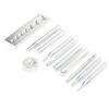 11PCS Manual Steel Tools Rivet Setter Kit Die Punch Snap Set  For Leather Crafts and Repairs