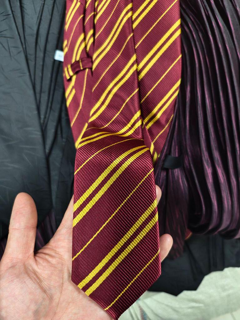 Unisex Japanese Academic Style Striped Tie In Coffee Khaki Brown for Students