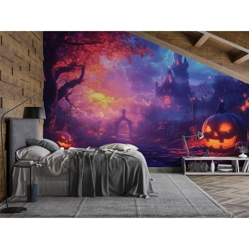 Halloween Castle tapestry 75x100 чёрный