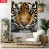 2D Flat Printing1Pc Tiger Face Wall Tapestry Wildlife Animal Art Home Decor