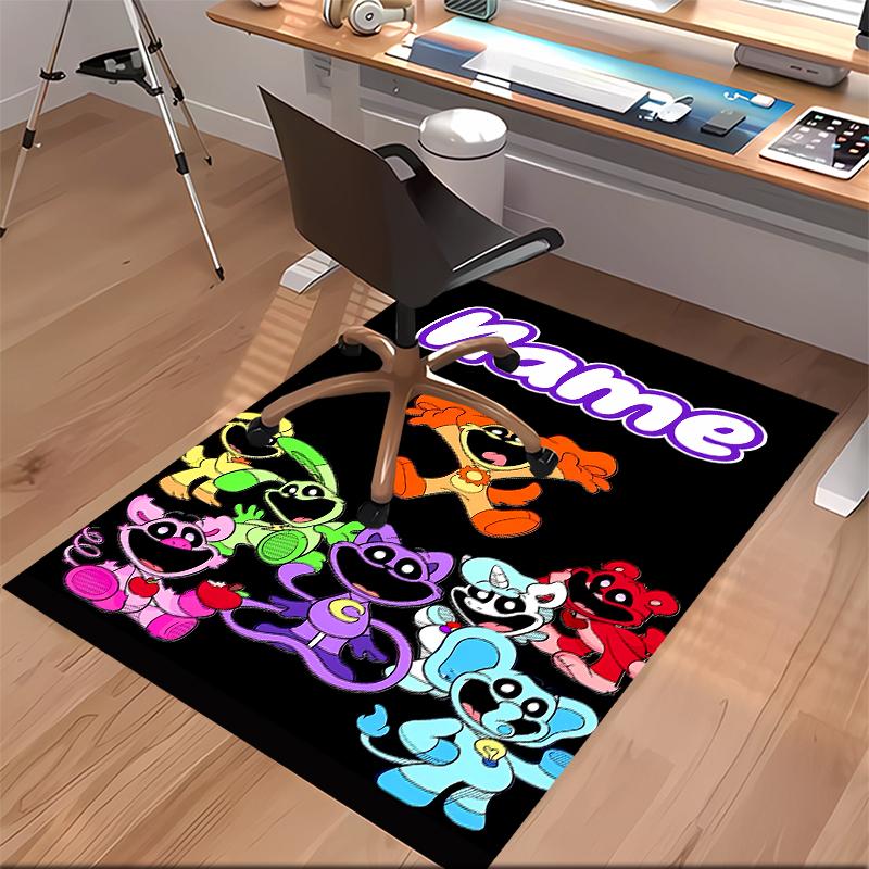 Custom Personalization Smiling Critters Print Area Rug - Soft, Washable Non-Slip Indoor Mat,Living Room,Home&Office Decorative Rug