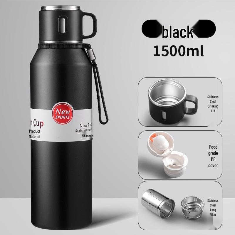 316 Stainless Steel Large-Capacity Insulated Travel Tea Infuser Cup