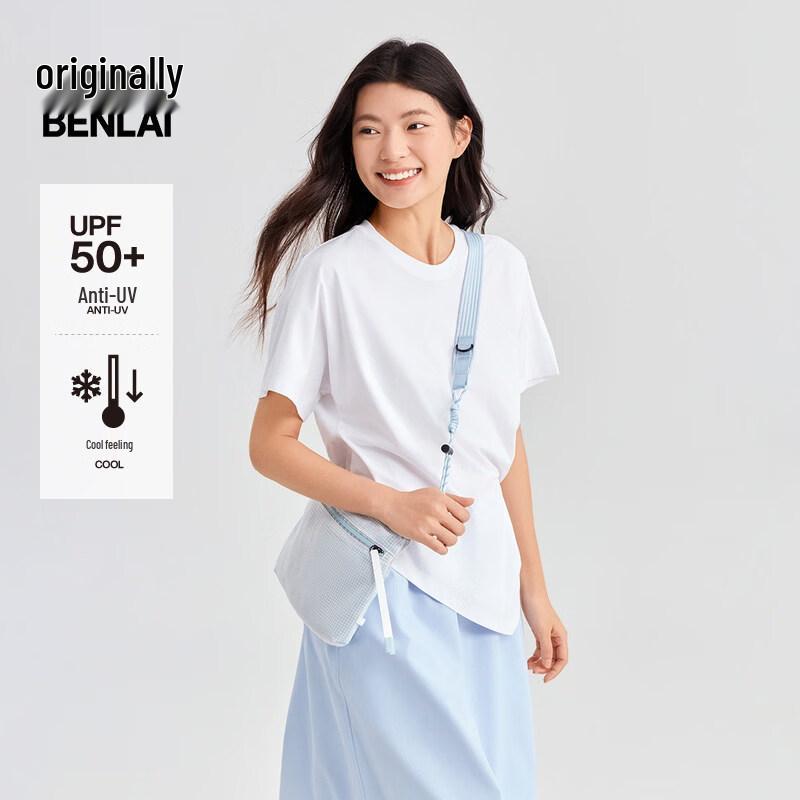 Benlai Women s Cooling Sun Protection Pleated Short Sleeve T-Shirt XL