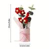 Forever Knitted Flower Bouquet Handmade Puff Crochet Roses Eternal Flower Gift for Mothers Day Teachers Day Home Decor Ornament