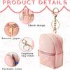 Mini Backpack Keychain Pouch 2 Pieces PU Leather Cute Cosmetic Bag Small Backpack Keychain Charm For Kids Women Girls Lipstick