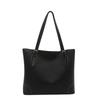 Chic Large Capacity Tote Bag With French Style In Black Khaki And Brown Colors For Trendy Women