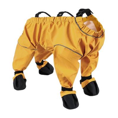 Waterproof Dog Boots with Suspender 4-Legged Dog Rain Shoes Anti-Slip Pet Paw Protector for Small Medium Dogs