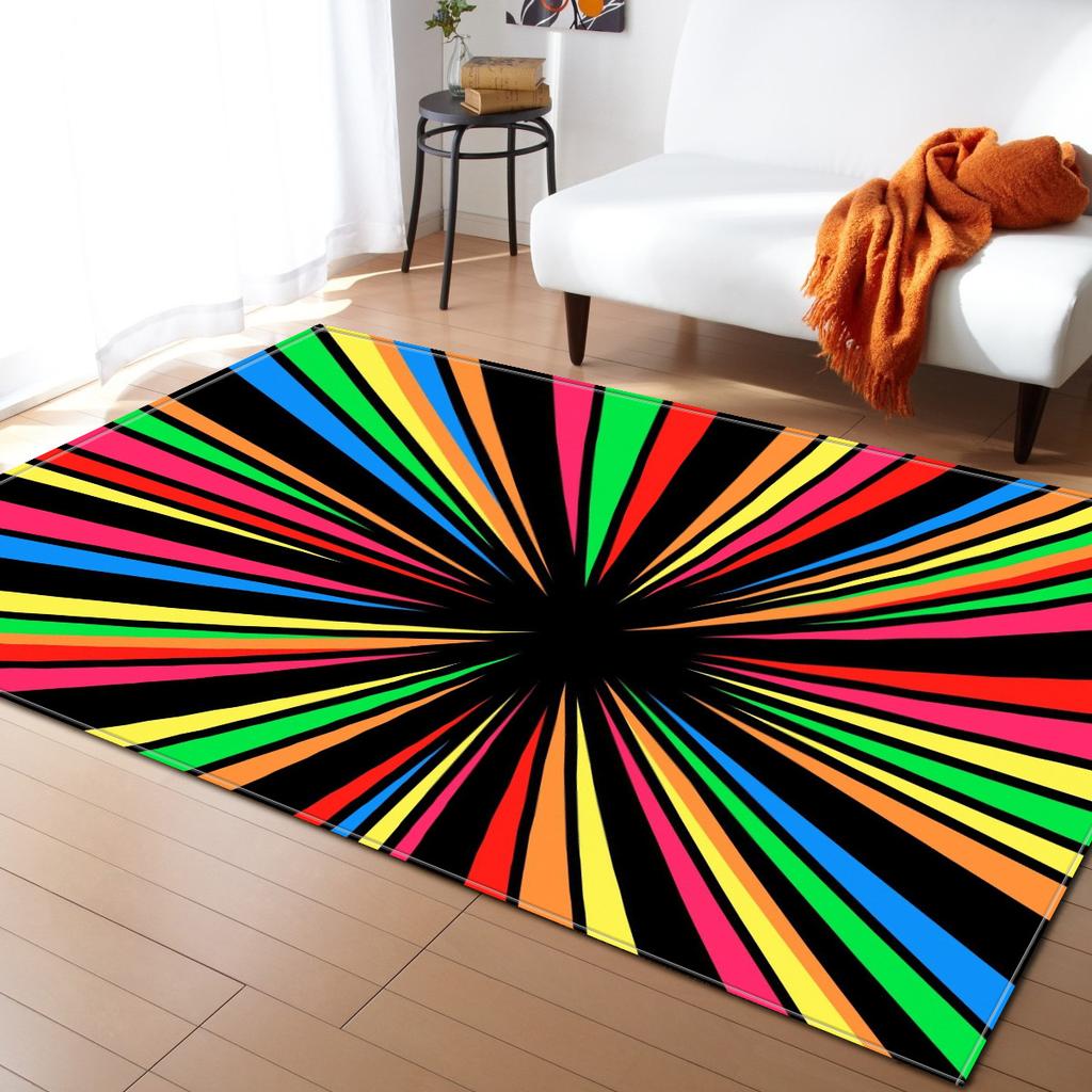Creative Living Room Carpet Bedroom Dining Room Floor Mat Pattern Size