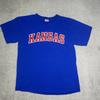 Vintage Soffe T Shirt Adult Medium Kansas Spell Out Graphic Print Short Sleeve