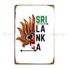 Sri Lanka Yaka Maske Rasta Farbe Metallplakette Malerei Charakter Pub Wanddekoration Wandbild Blechschild Poster