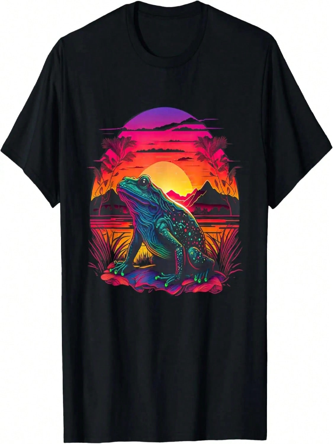 Retro Aesthetic Bullfrog T-Shirt S разноцветный