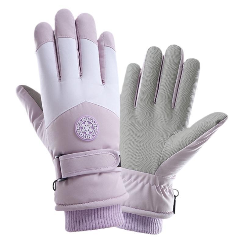 Thickened Windproof Waterproof Non-Slip Ski & Motorcycle Gloves with Velvet Warmth