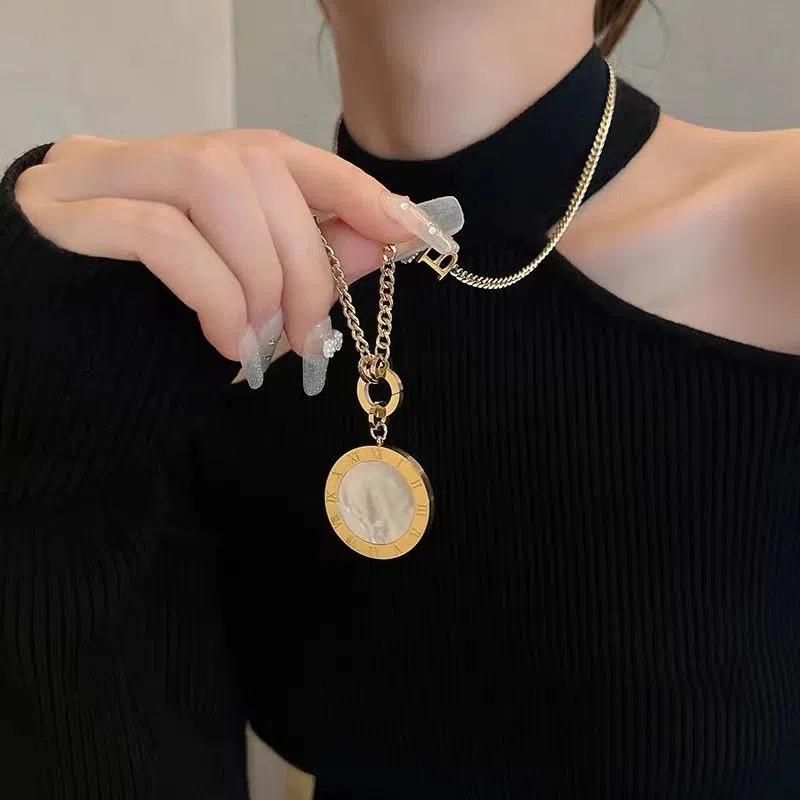 JMXD Euro Chic Long Sweater Chain Women Tarnish Free Layered Pendant Necklace Y2K Minimalist Statement Jewelry Gift for Her