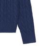POLO RALPH LAUREN Cable Knit Cotton Quarter Zipper Sweater - Navy