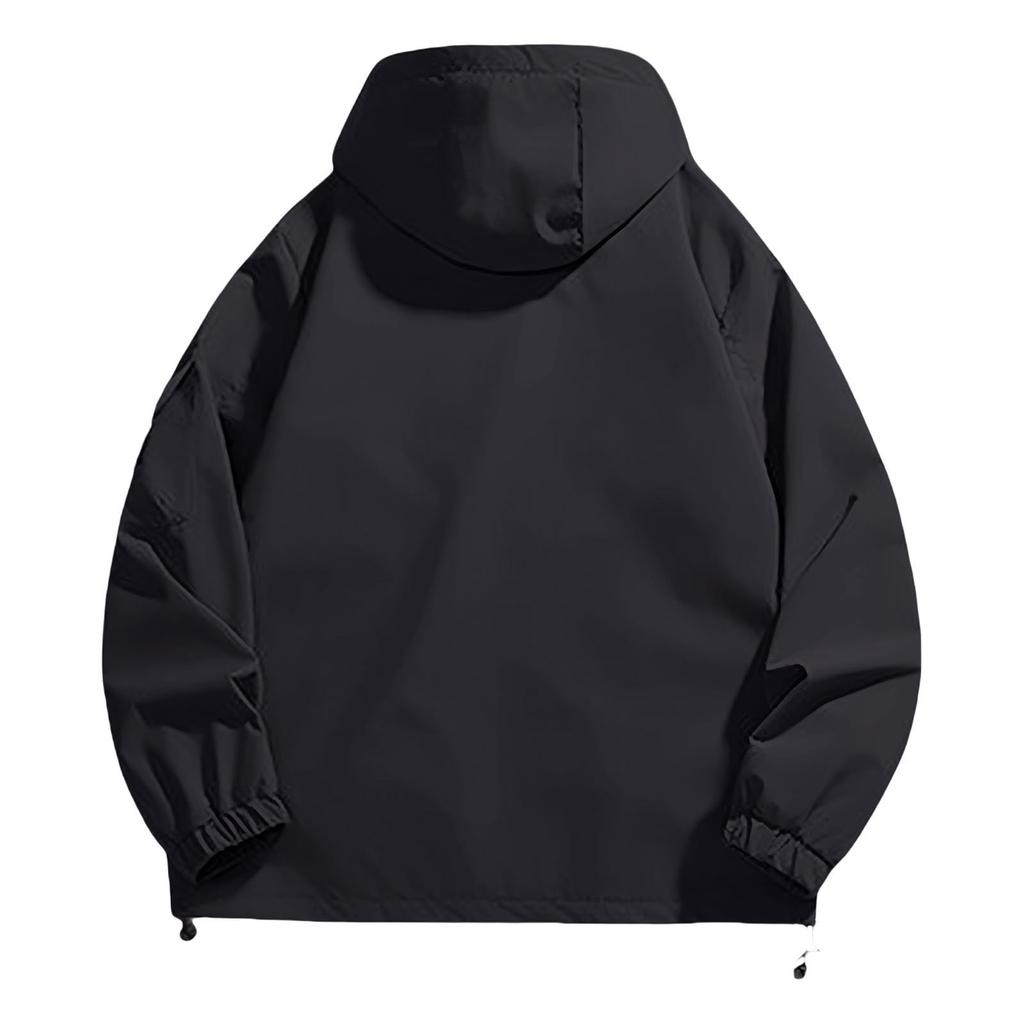 Women's Solid Color Long Sleeved Hooded Outdoor Suit Windproof And Waterproof Thin Jacket