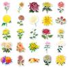 50pcs Cute Chrysanthemum Stickers: DIY Plant Decoration for Journals and Computers