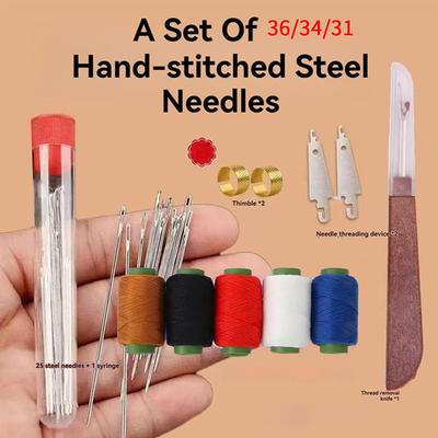 Enhanced Stitching Needle Set, 2025 High-Quality Steel, Big Eye for Easy Threading, Contains 31/34/36 Needles