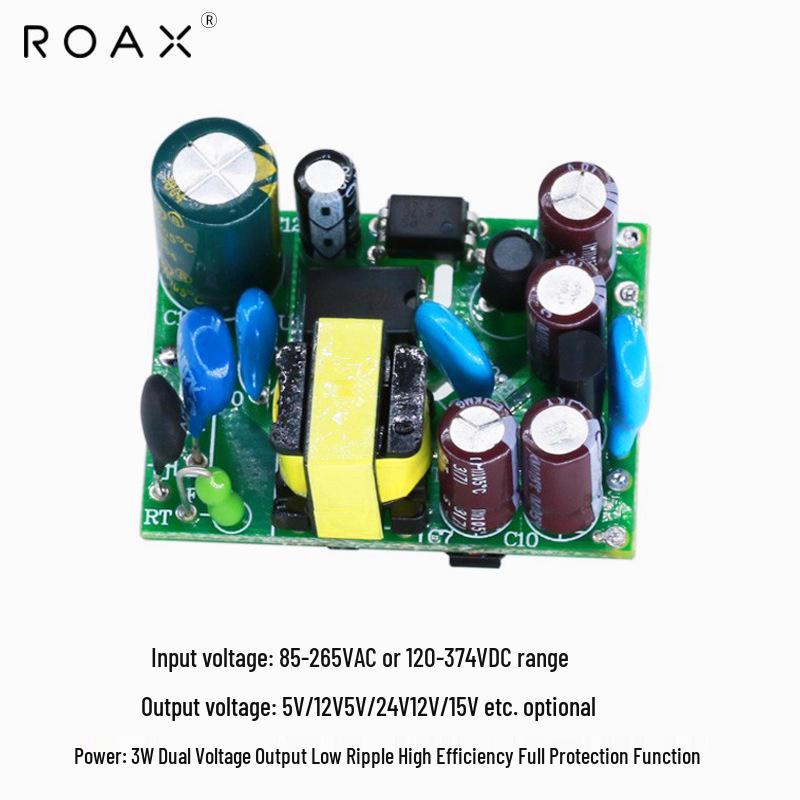 Dual Power Module: 12V/0.2A & 5V/0.1A Isolated Buck Converter, 220V To 5V/24V 3W DC Voltage Stabilizer