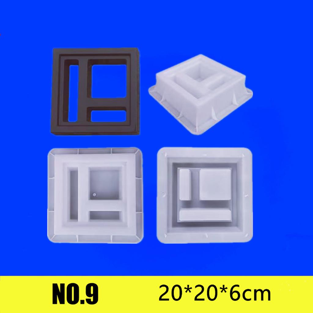 20*20*6cm Cement Mold Hollow Plastic Brick Mold Grid Background Wall Decoration Garden Window Flower Fence Wall Mold