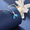 Mermaid Fashion 925 Silver Jewelry Blue Fish Tail Pendant Necklaces