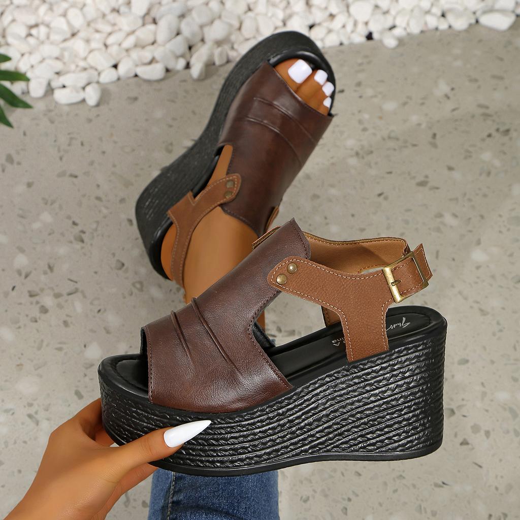 Fashion Women Summer New Wedges Platform Sandals Women Sexy High Heel Sandals Peep Toe Open To Walking Designer Shoes Sandalias De Mujer