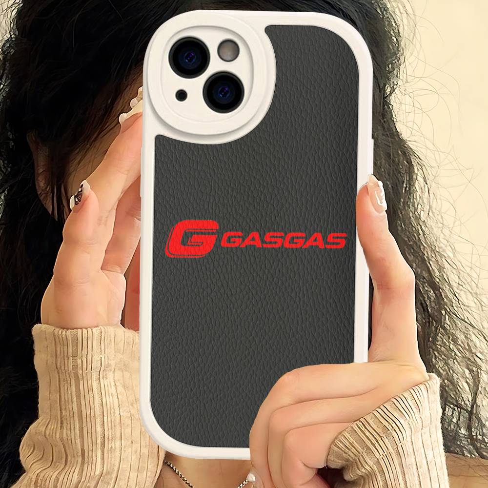 G-GasGas Red Motorcycle Phone Case For IPhone 16 15 14 13 12 11 Pro Max Plus Leather Soft Cover