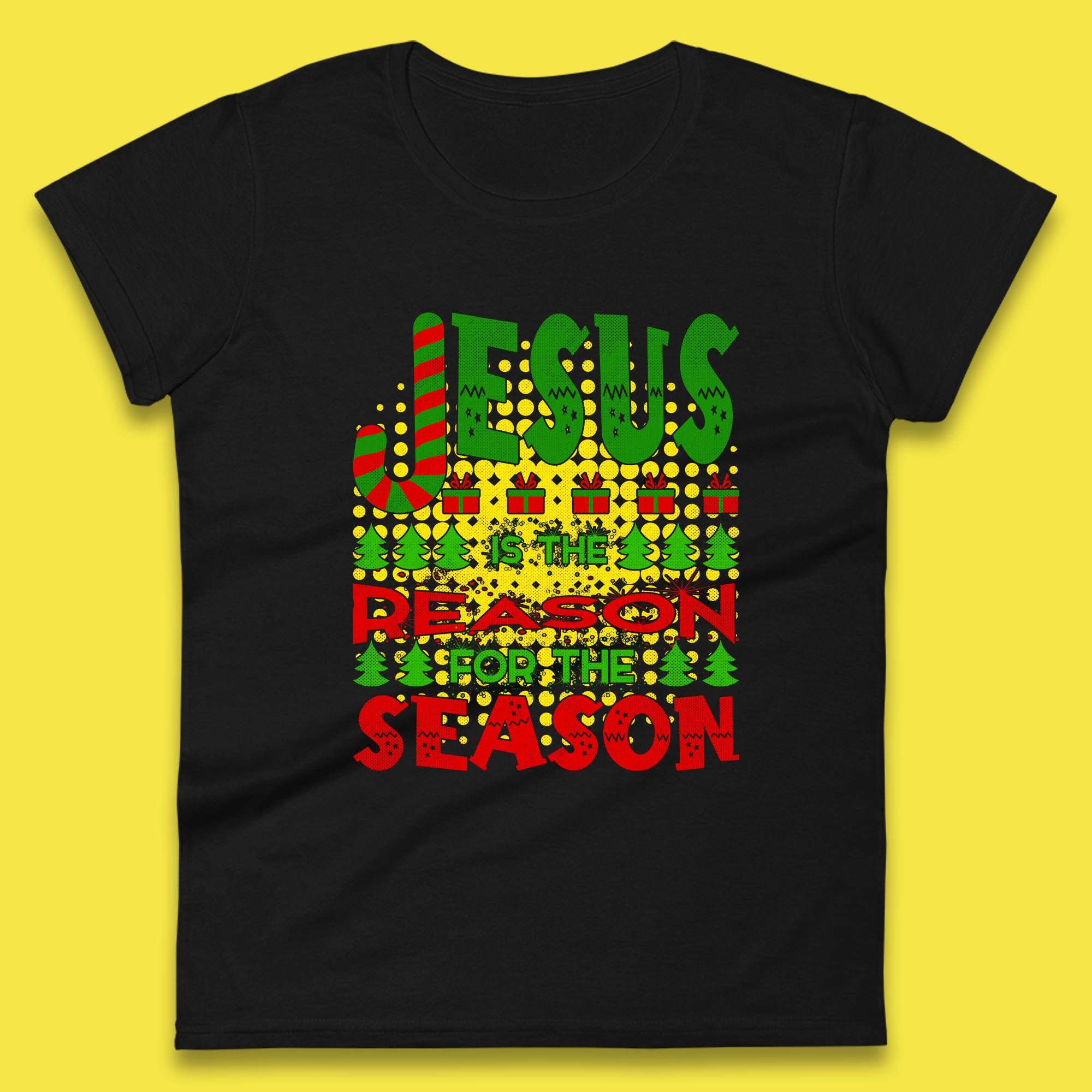 Jesus Is The Reason For The Season Christmas Womens T Shirt Mens Tops Tees Unisex 3XL