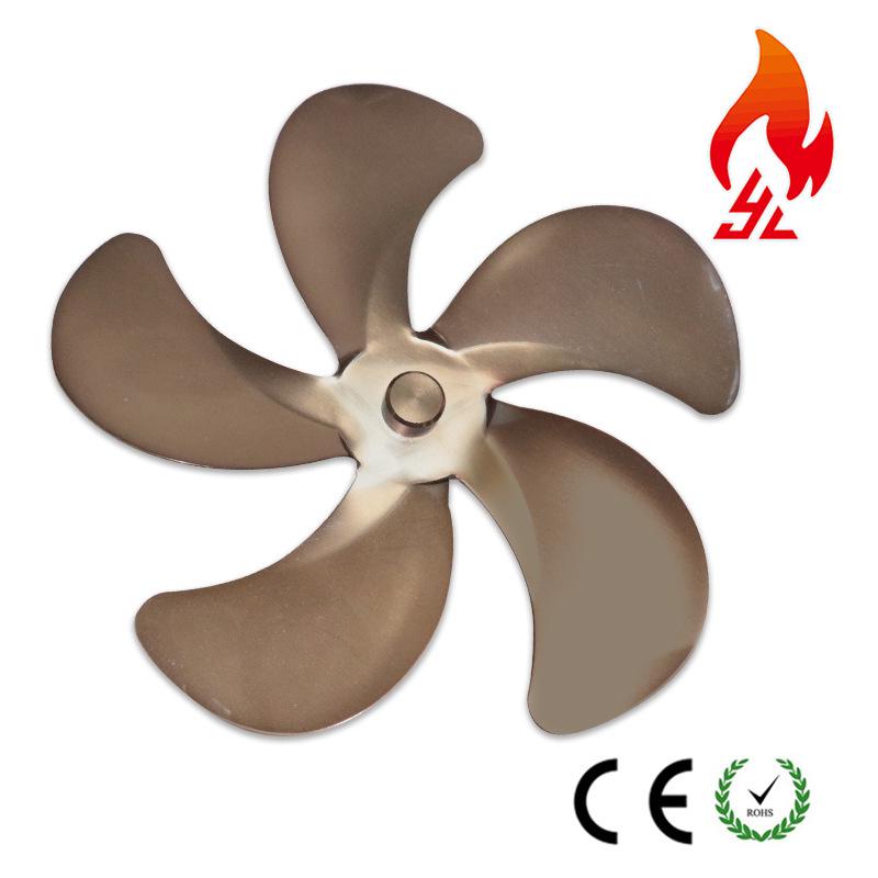 5-Blade Aluminum Alloy Fireplace Fan, Large Wind Power, 172MM Diameter (2021)