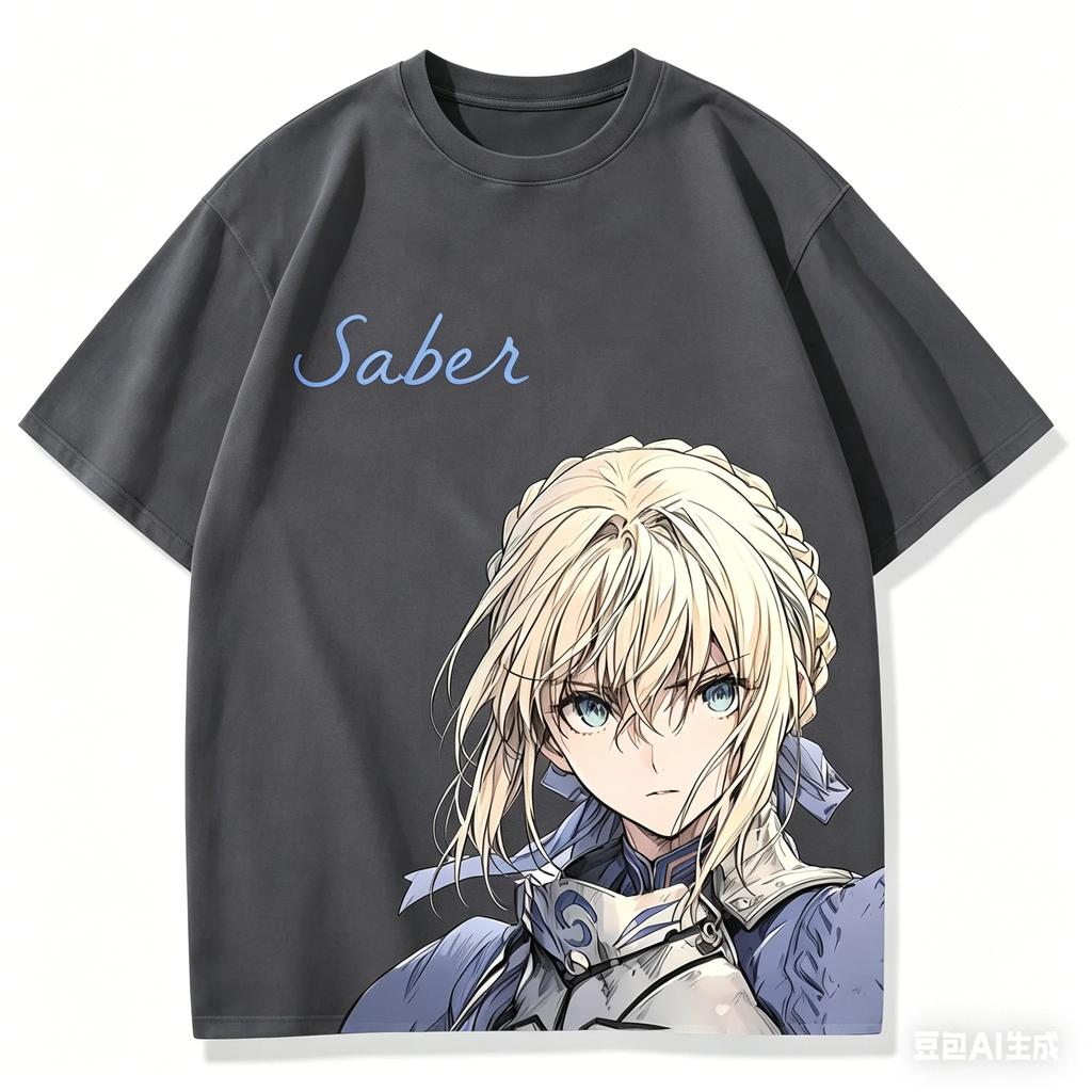 Violet Evergarden Anime Lover Washed T-shirt Year Round Clothing Personality Clothes Plus Size Unisex Streetwear Trendy Couples