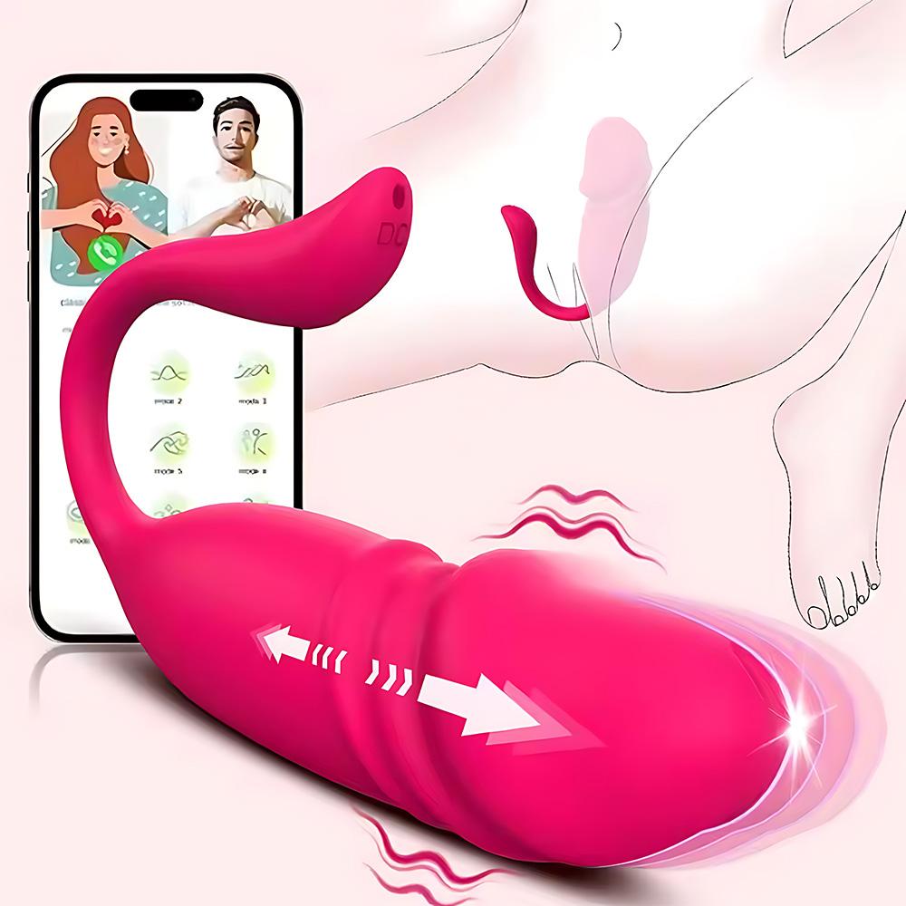 Vibrador de Empurrar Vibradores de Ovo APP Vibrador Bala Brinquedos Sexuais para Casais Femininos Vibrador Vestível Brinquedos para Adultos Estimulador de Ponto G