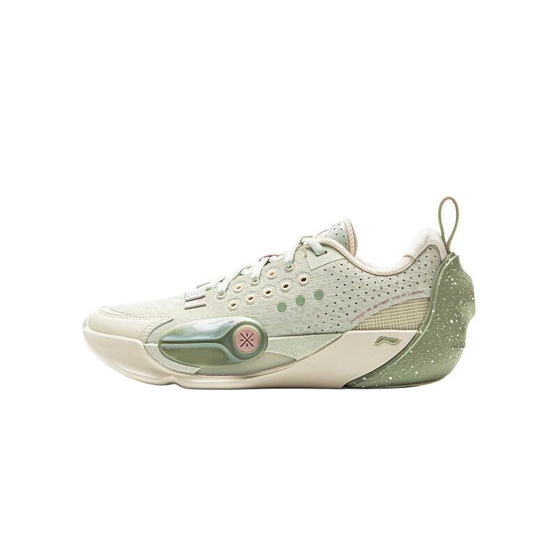 Li Ning Kids Basketball Fashion Trend Non-Slip Wear-Resistant Low-Top Basketball Shoes Men sneaker Light-Green YKBV070-3