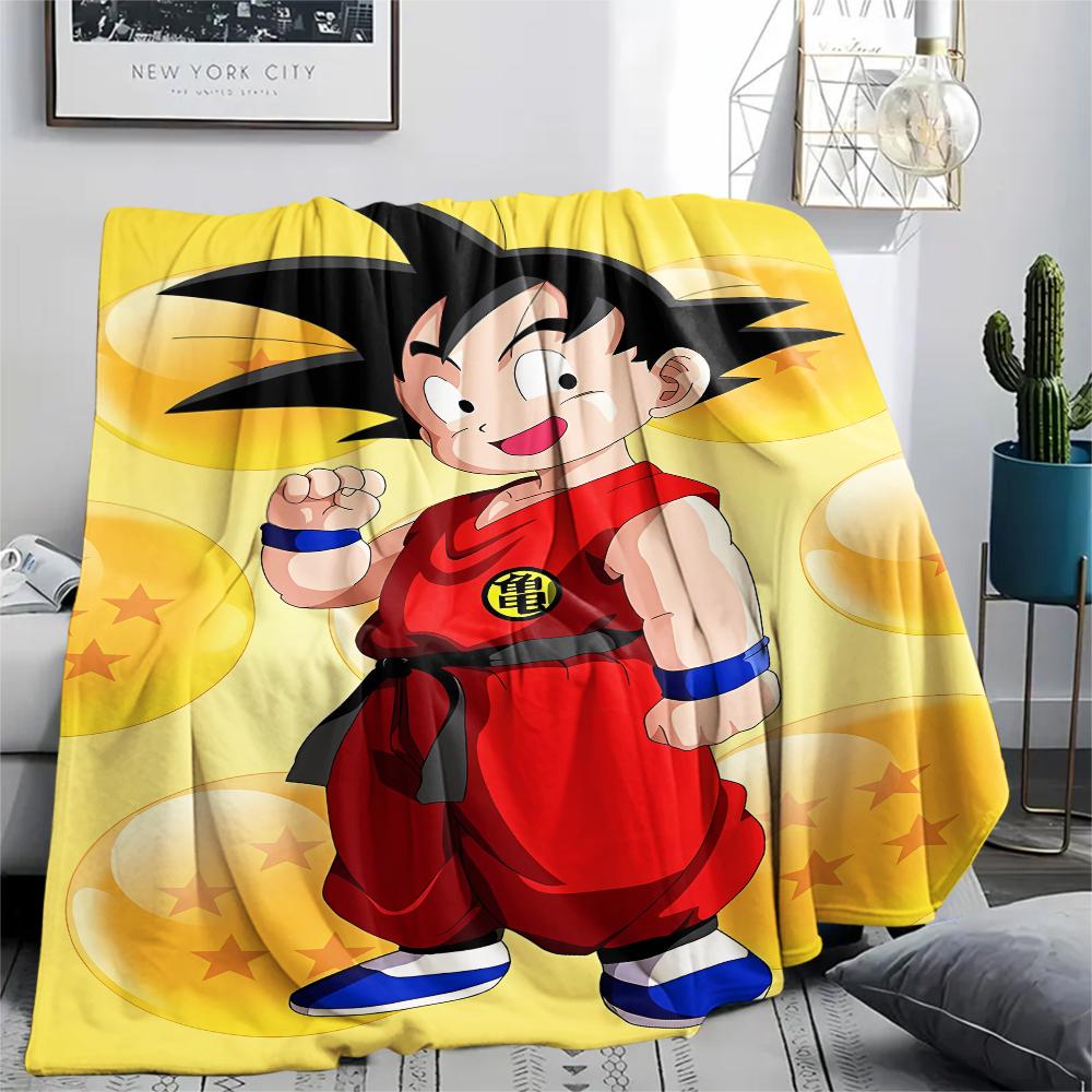 Dragon Ball character Print Flannel Blanket High quality Comfortable for All Seasons Home Decor Warmth and Comfort Perfect for Christmas Gifts