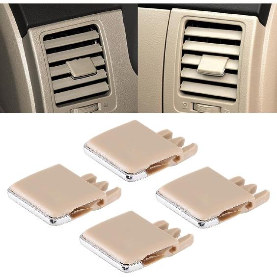 4Pcs Front Center AC Vent Air Conditioning Vent Outlet Tab Clips, Air Vent Clip Tab A/C Fresh Air Grille Clips, Front Left &Right AC Vent Air Vent