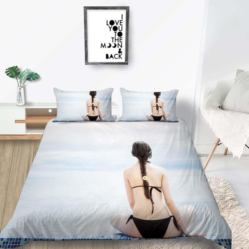 2023 Nowy styl Komplet Pościeli Dzieci Dziecko Domowe Ubrania na Łóżko Nowoczesny Nadruk 3D Nowo Modne Poszwy na Kołdrę Bikini King Size