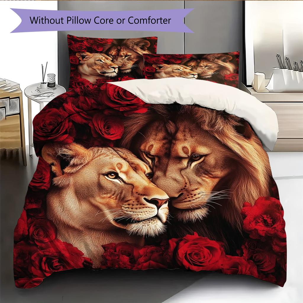 Cartoon Pattern Bedding Quilt Set Quilt Cover Pillowcase Home Decoration Birthday Gift (1 * Duvet Cover + 2 * Pillowcase, Without Core)