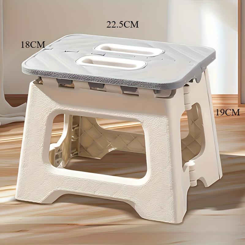 Taburet pliabil - Capacitate 300lb, Suport pentru picioare antiderapant, Înălțime portabilă 8,7in - Scară de casă eficientă pentru spațiu pentru dormitor, baie, bucătărie și living