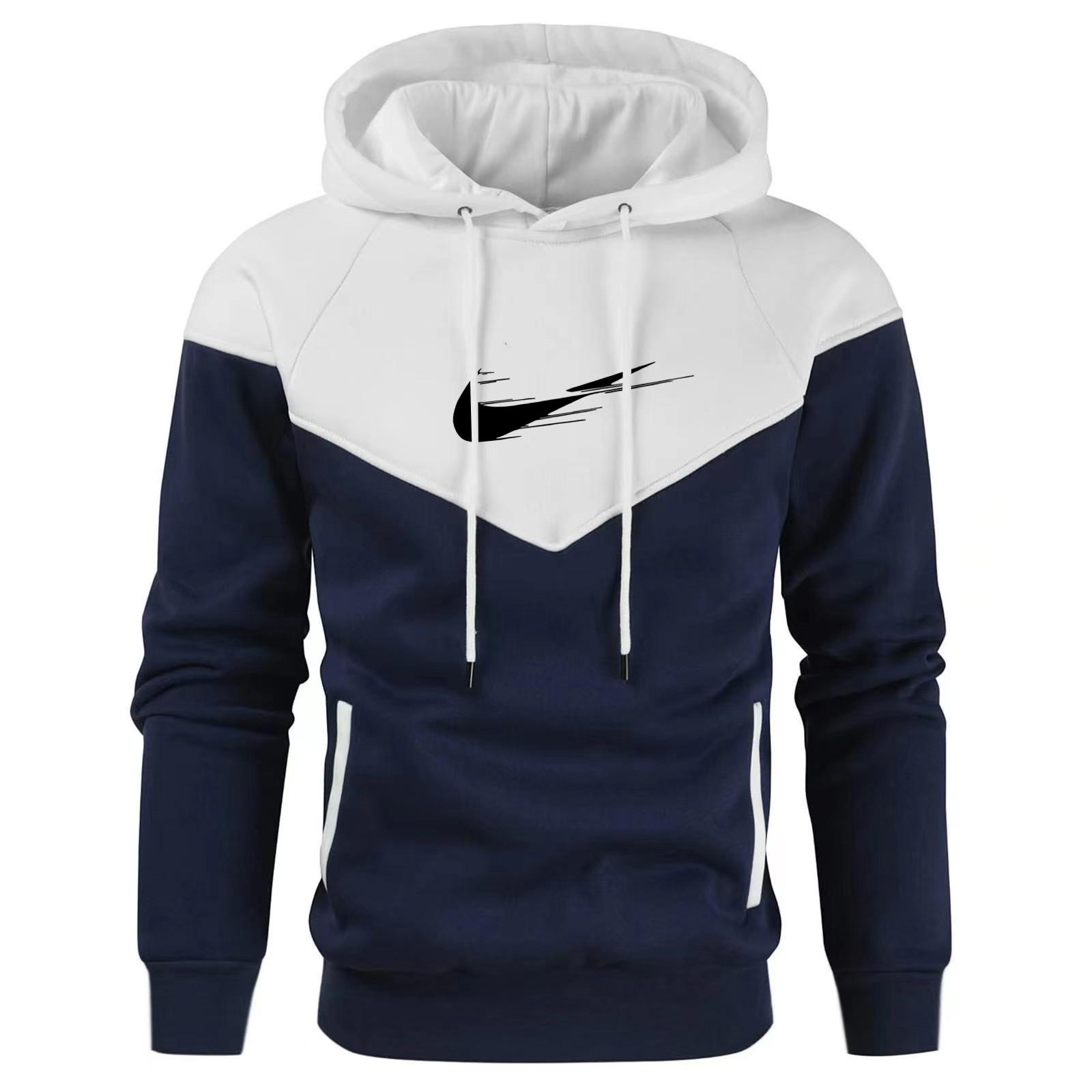 

Весенне-осенние мужские лоскутные брендовые толстовки с капюшоном, повседневная свободная толстовка, уличная мужская мода, спортивный пуловер, верхняя одежда M