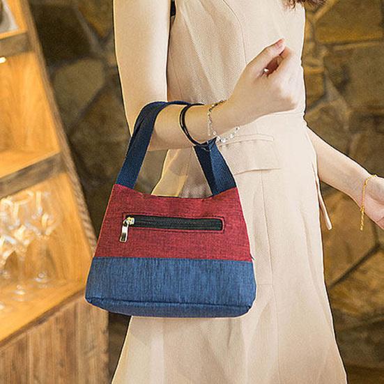Lunch Bag Large Opening Design with Thickened Structure Oxford Carrier Large Capacity Lunch Bag for Office Students