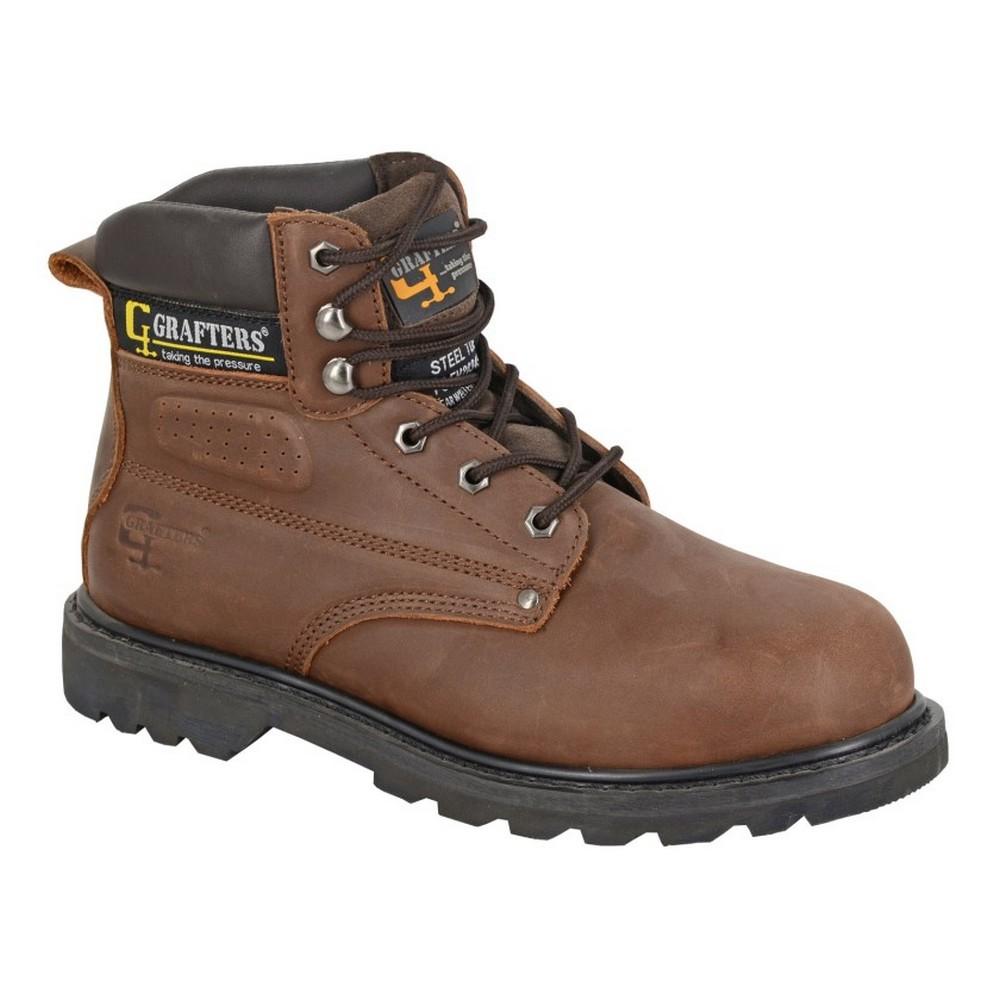 Grafters Mens Crazy Horse Leather Safety Boots