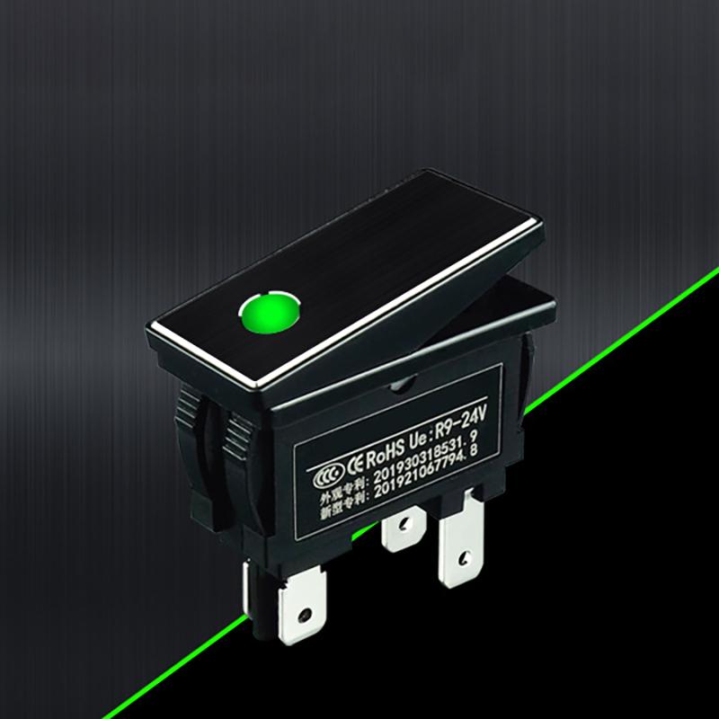 1PC 220V Marine LED Metal Rocker Switch With Dot Light KCD3 Aluminum IP65 Toggle Switch Panel