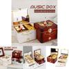 Enchanting Retro Music Box With Rotating Ballerina And Elegant Jewelry Storage